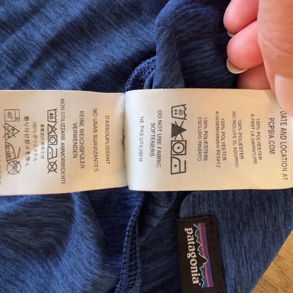 Patagonia Capilene Cool Daily Shirt-Stretch Performance UPF 50+-Blue Solid-Sz XL - Picture 10 of 12